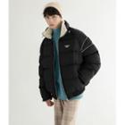 Fleece Trim Padded Zip Jacket