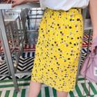 Floral Straight-fit Skirt