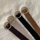 Hoop-buckle Leather Belt