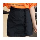 Frilled-trim Button-detail Skirt