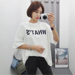 Whats Lettered Short-sleeve T-shirt