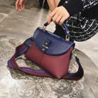 Color Block Wide-strap Satchel