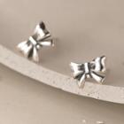 Bow Sterling Silver Earring 1 Pair - S925silver - One Size
