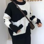 Chunky Knit Animal Print Sweater
