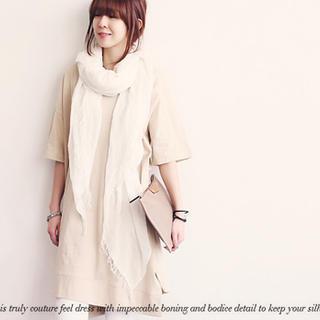 Elbow-sleeve T-shirt Dress