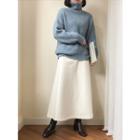 A-line Long Wool Blend Skirt