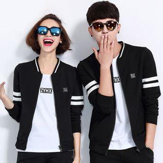 Couple Matching Set: Zip Jacket + Pants / + Short Sleeve T-shirt