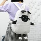 Sheep Applique Canvas Backpack