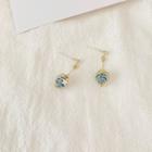 Rhinestone Faux Crystal Planet Dangle Earring 1 Pair - As Shown In Figure - One Size
