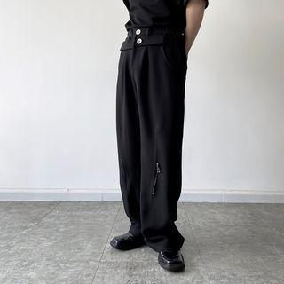 High Waist Zip Detail Pants