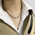 Plain Necklace 1pc - Silver - One Size