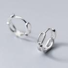 Hoop Sterling Silver Earring 1 Pair - S925 Silver - Silver - One Size