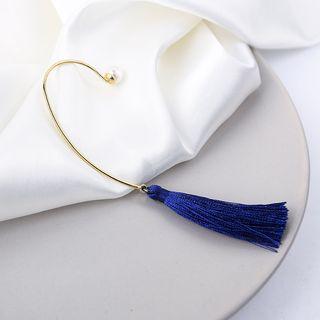 Tassel Dangle Earring 6010 - 1 Pc - Gold & Blue - One Size