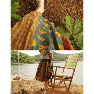 Patchwork Midi Full Skirt