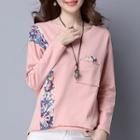 Floral Panel Long Sleeve T-shirt