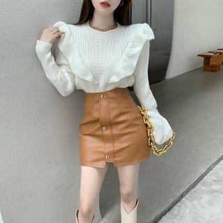Ruffle Knit Sweater