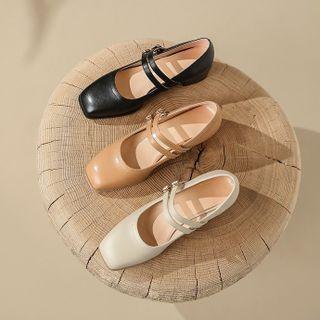 Chunky-heel Mary Kane Pumps