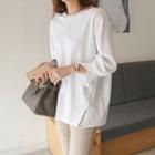 Petal-sleeve Slit-side Top
