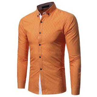 Pattern Slim-fit Dress Shirt