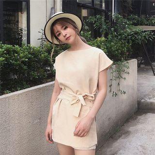 Tie-waist Long Top