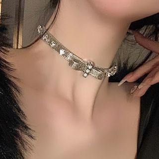 Belt Alloy Choker Silver - One Size