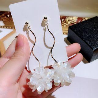 Shell Flower Dangle Earring 1 Pair - As Shown In Figure - One Size