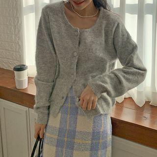 Brushed Marled Knit Cardigan