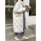 Funnel-neck Duck-down Quilted Coat