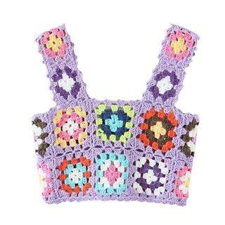 Flower Knit Tank Top