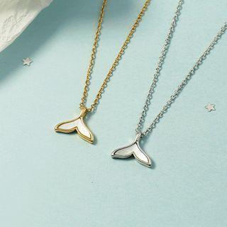 Shell Mermaid Tail Pendant Necklace