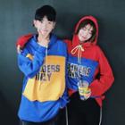 Couple Matching Two-tone Printed Hoodie