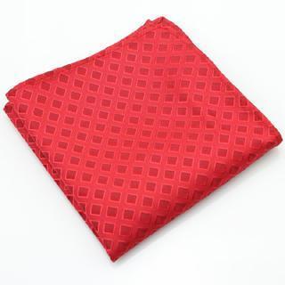 Check Pocket Square Red - One Size