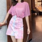 Short-sleeve T-shirt Dress / Mini Skirt / Set