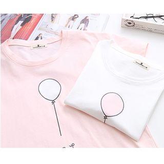 Balloon Print Short Sleeve T-shirt