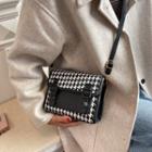 Houndstooth Satchel Bag