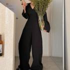 Simple Plain Jumpsuit