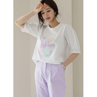 Letter Butterfly-printed T-shirt