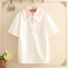 Contrast-collor Short-sleeve Shirt