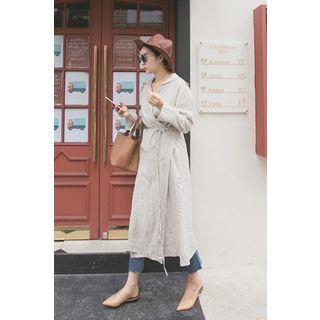 Wrap-front Long Dress