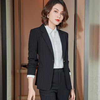 One-button Blazer / Mini Pencil Skirt / Dress Pants / Set