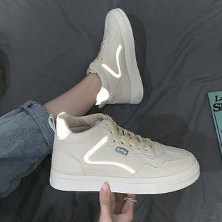 Two-tone High Top Sneakers