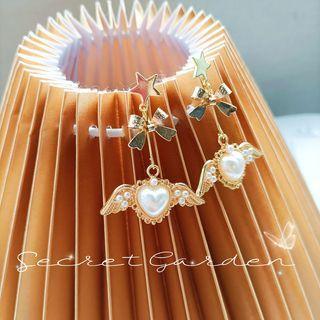 Flying Heart Alloy Dangle Earring