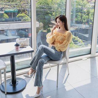 Off-shoulder Band-trim Cropped Top