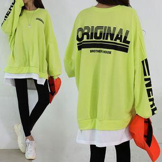 Plus Size Original Letter Sweatshirt
