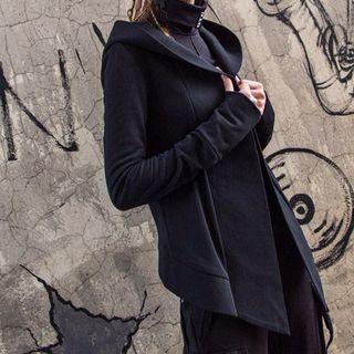 Asymmetrical Hooded Cape Jacket