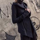 Asymmetrical Hooded Cape Jacket