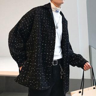 Melange Single Breasted Coat