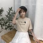 Short-sleeve Face Print T-shirt / Undershorts