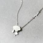 925 Sterling Silver Cloud Pendant Necklace Silver - One Size