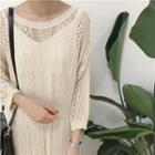 Open-knit Dress With Slipdress